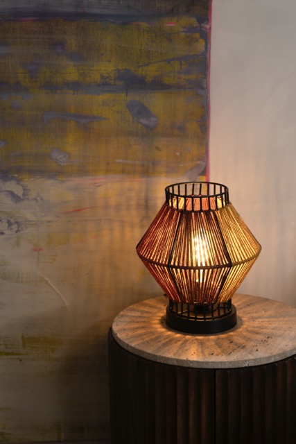 Bordlampe 'Rope' 30x30 - Flerfarvet