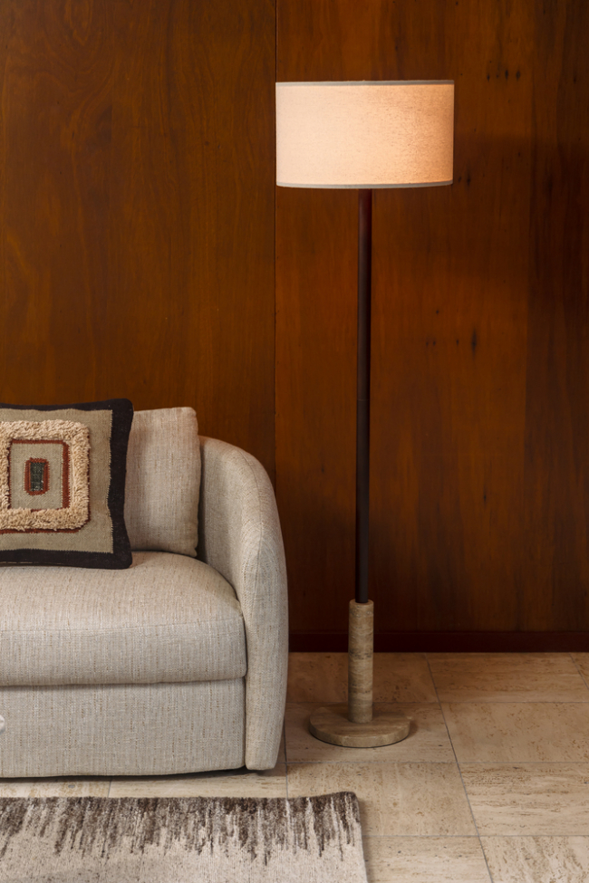 Bordlampe 'Totem' - Beige