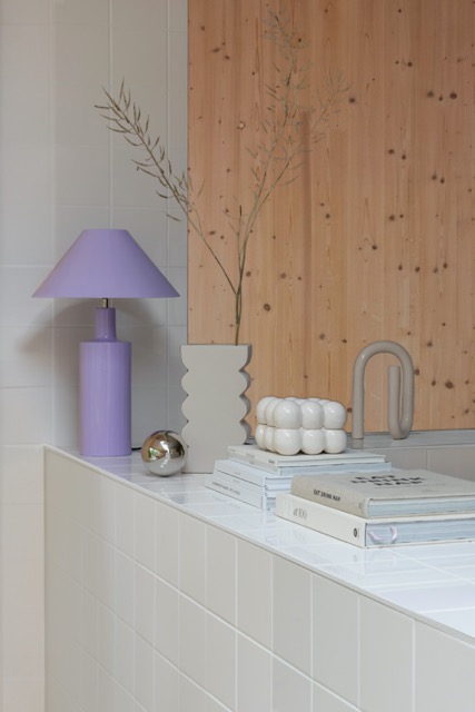 Bordlampe 'Wonders' 35x35 - Lilla