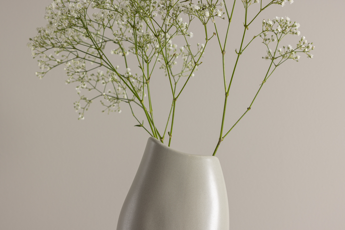 Vase 'Genoa' - Lysgrå
