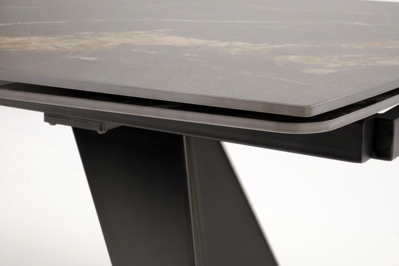 Spisebord 'Armani' 165-241cm - Sort