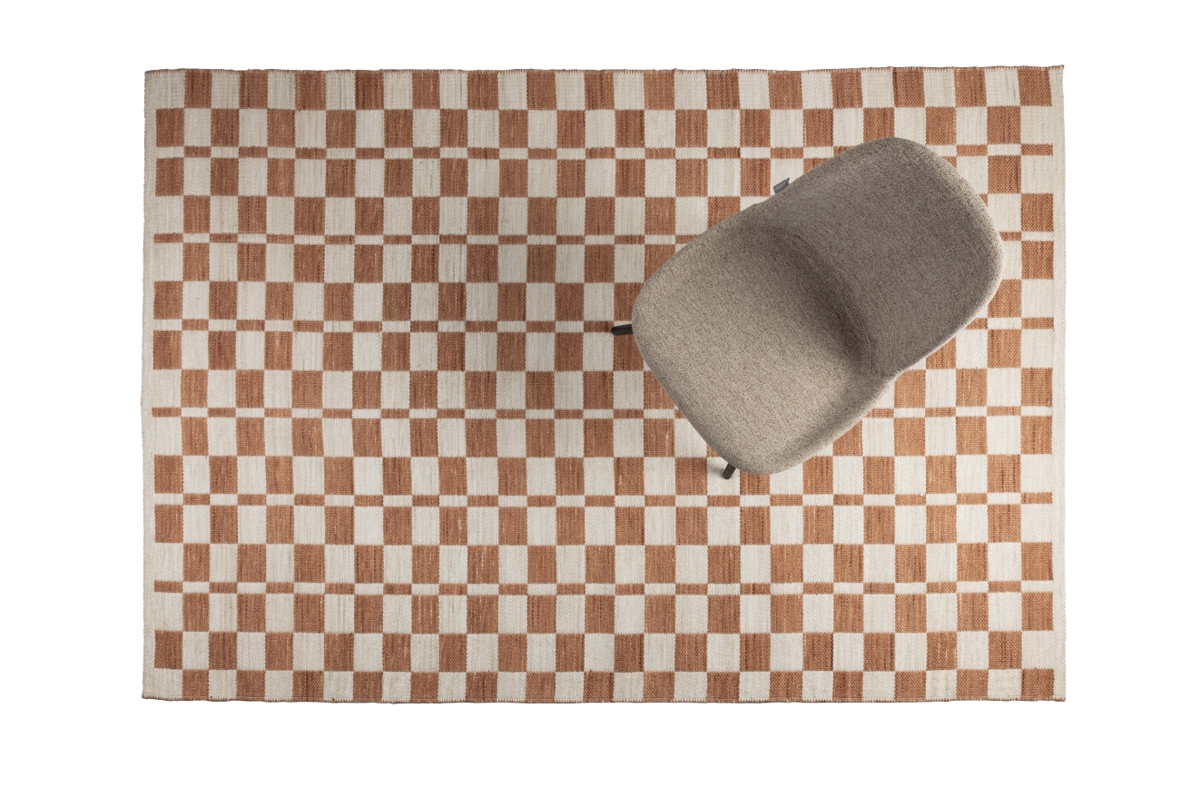 Tæppe 'Checker' 160x230cm - Beige