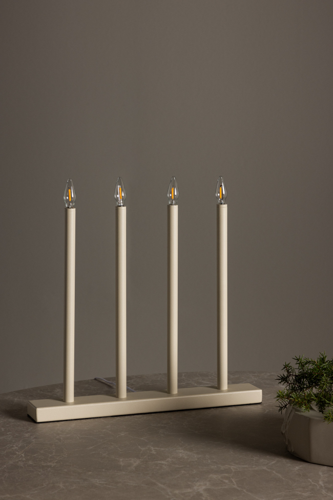 Adventsljusstake 'Åre' - Beige