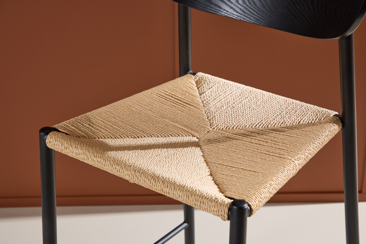 Barstol 'Polly' - Sort/Beige