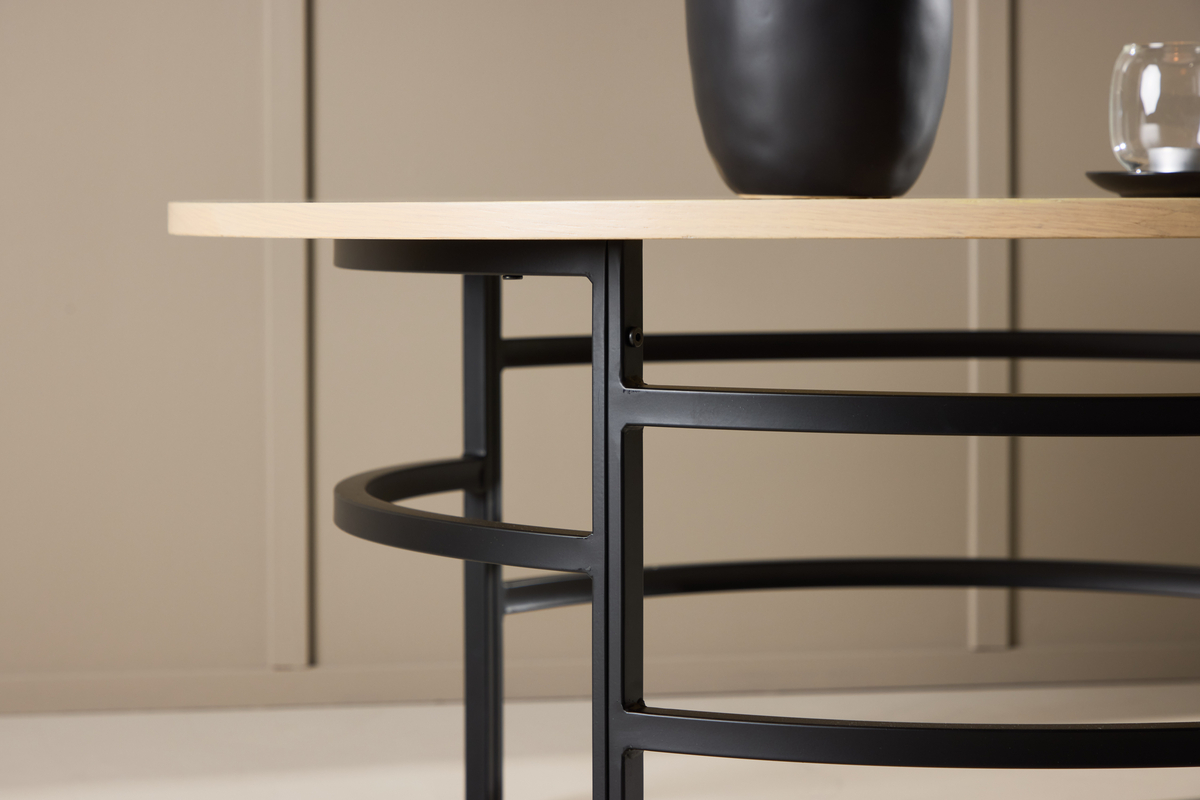 Sofabord 'Copenhagen' 100x43cm - Hvidpigmenteret/Sort