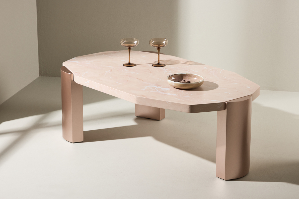 Sofabord 'Kres' 125x71cm - Rosa