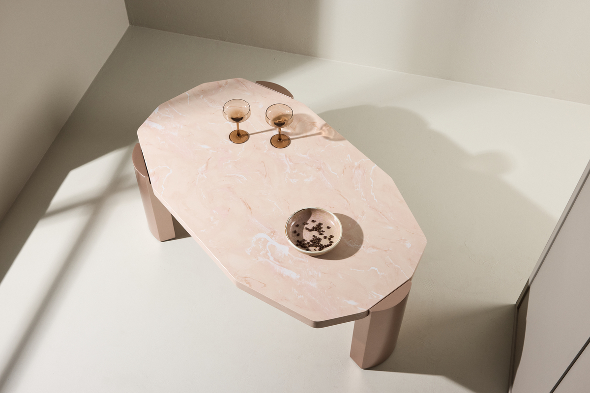 Sofabord 'Kres' 125x71cm - Rosa