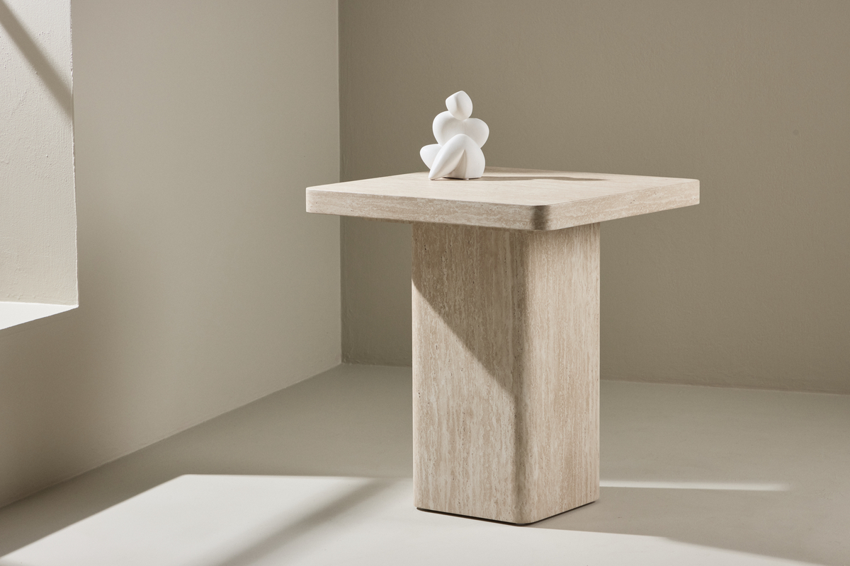 Sofabord 'Qvart' 50x50cm - Beige