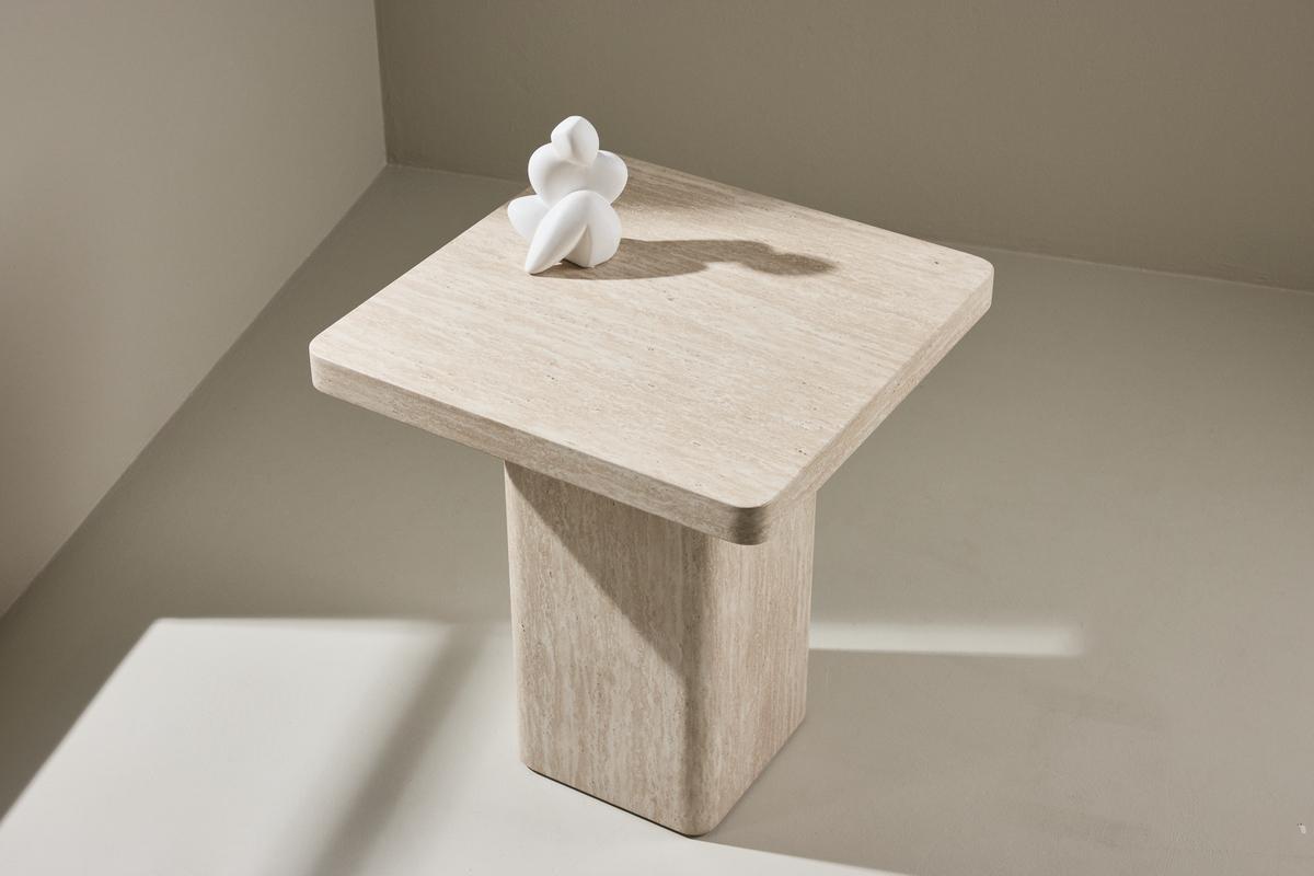 Sofabord 'Qvart' 50x50cm - Beige