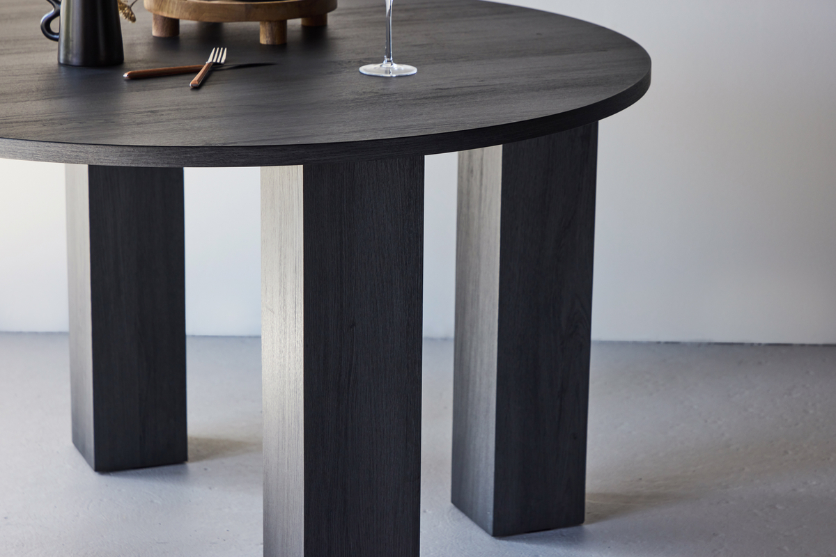 Spisebord 'Nornhem' Rund 120cm - Sort