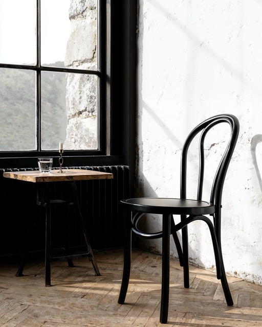 Stol 'Bistro' - Træ/Sort