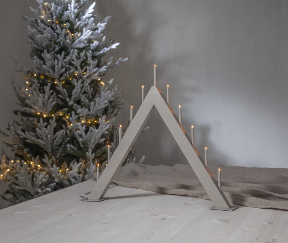 Adventsljusstake 'Buzz' 50cm - Beige