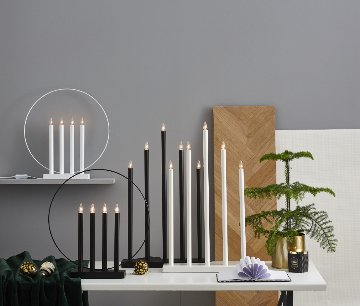 Adventsljusstake 'Holy' 5 Lamper - Hvid