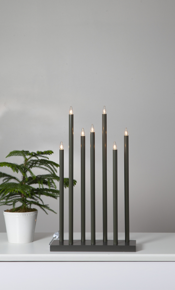Adventskrans 'Holy' 7 Lygter - Sort