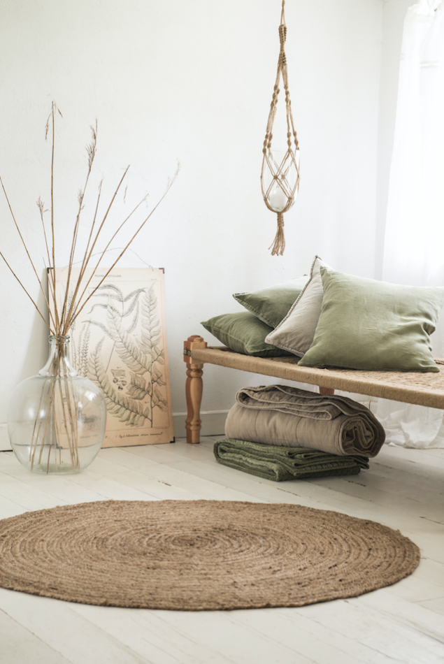Tæppe 'Rom' 120cm - Jute