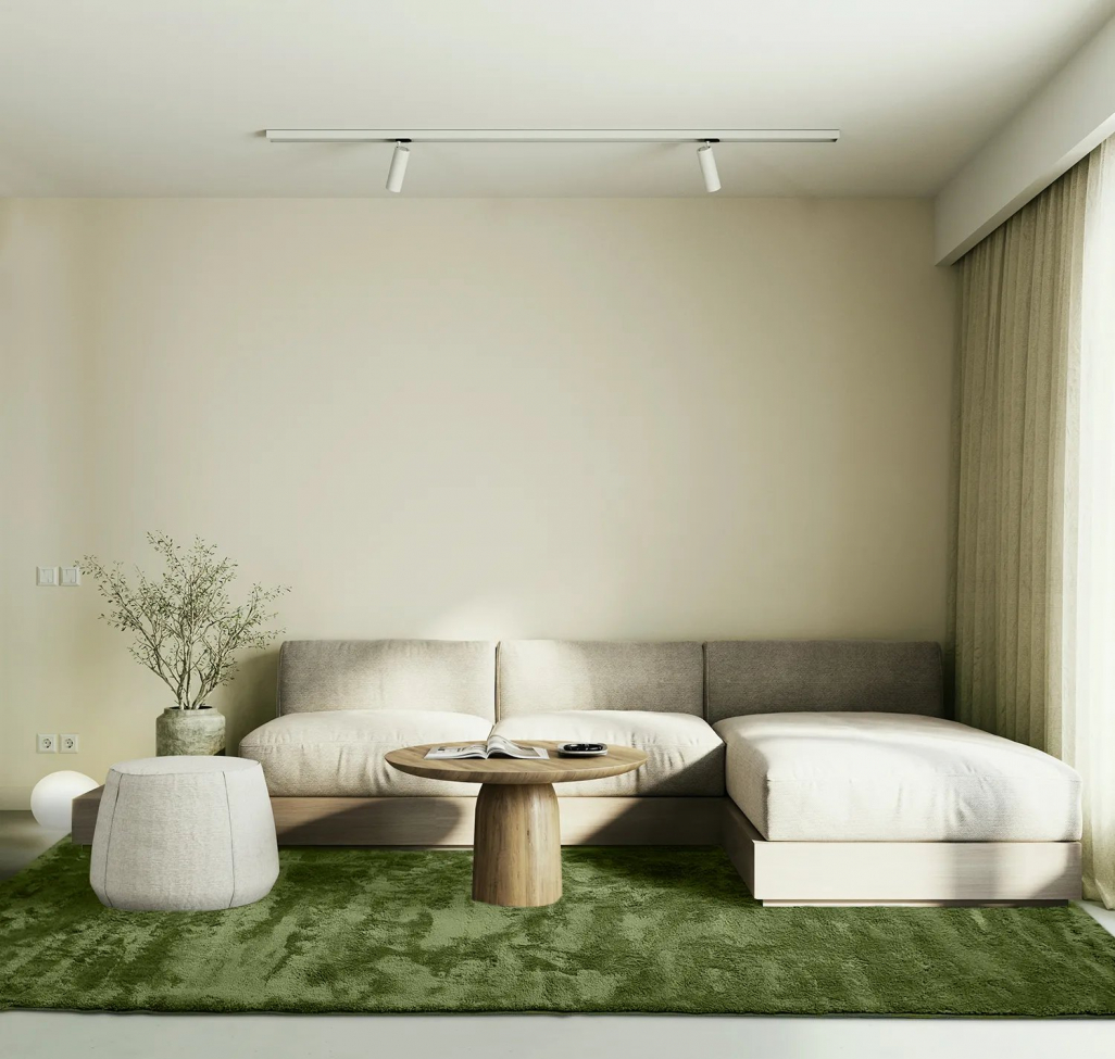 Gulvtæppe 'Aranga Super Soft' 240x340cm - Oliv