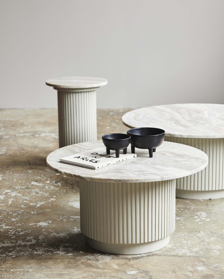 Sofabord 'Erie' - Sand/Marmor