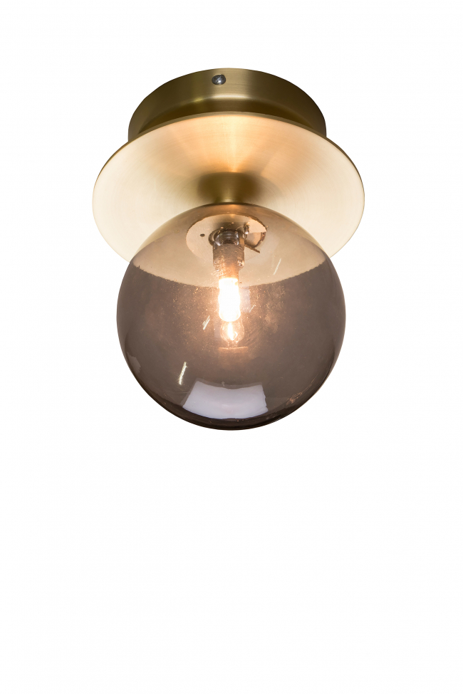 Væglampe 'Art Deco' - Røgfarvet