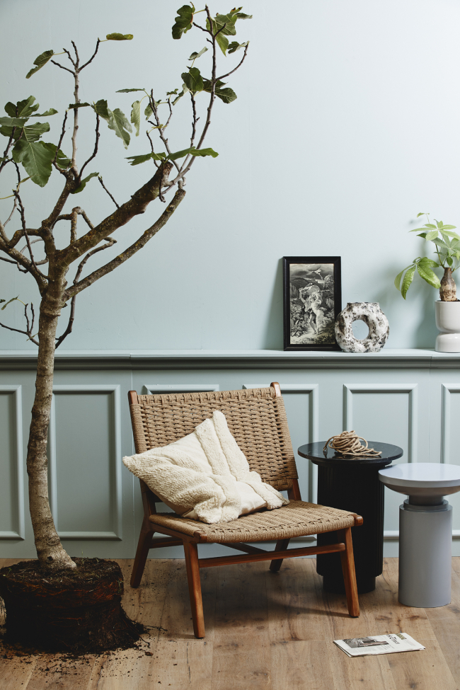 Sidebord 'Erie' Rundt 40cm - Sort Marmor