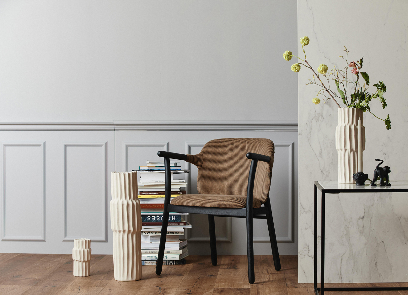 Stol 'Esrum' - Sort/Beige