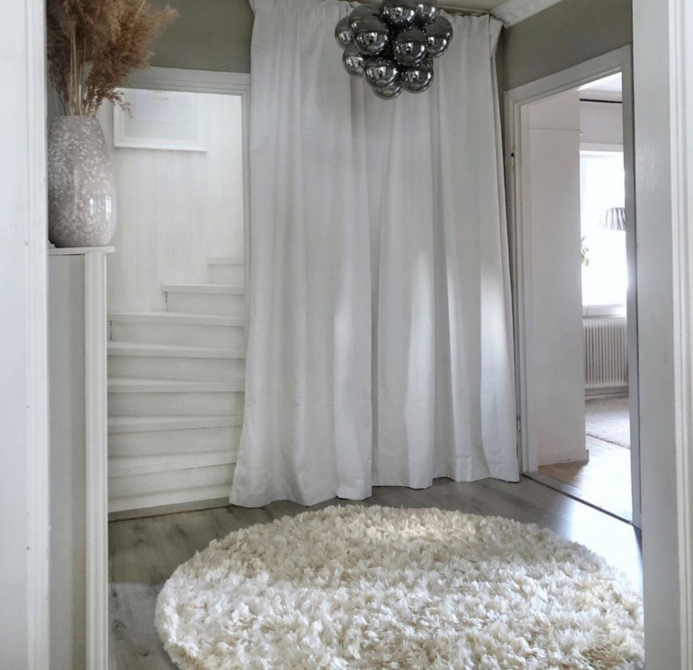 Rund tæppe 'Janjira' 300cm - Offwhite
