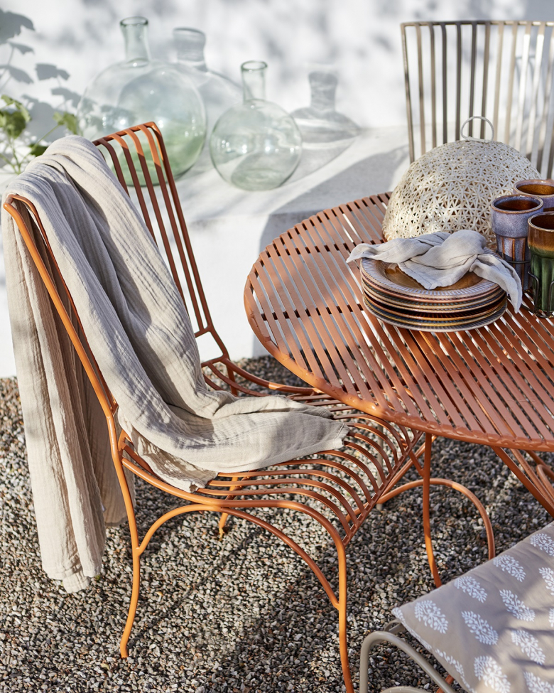 Bord 'Visby' Rundt 100cm - Orange