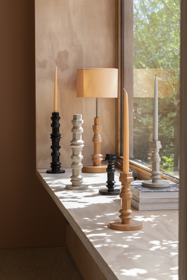 Lysestage 'Totem' - Beige