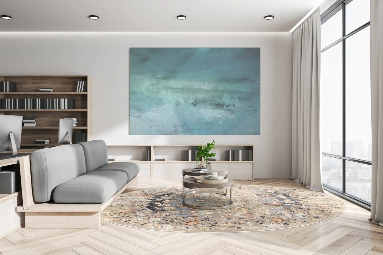 Rund tæppe 'Bouhjar' 160cm - Beige/Multi
