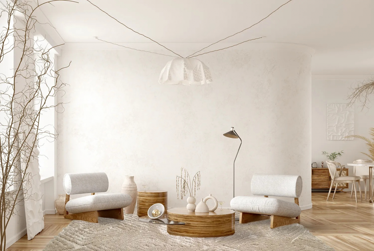 Gulvtæppe 'Monti' 240x340cm - Beige