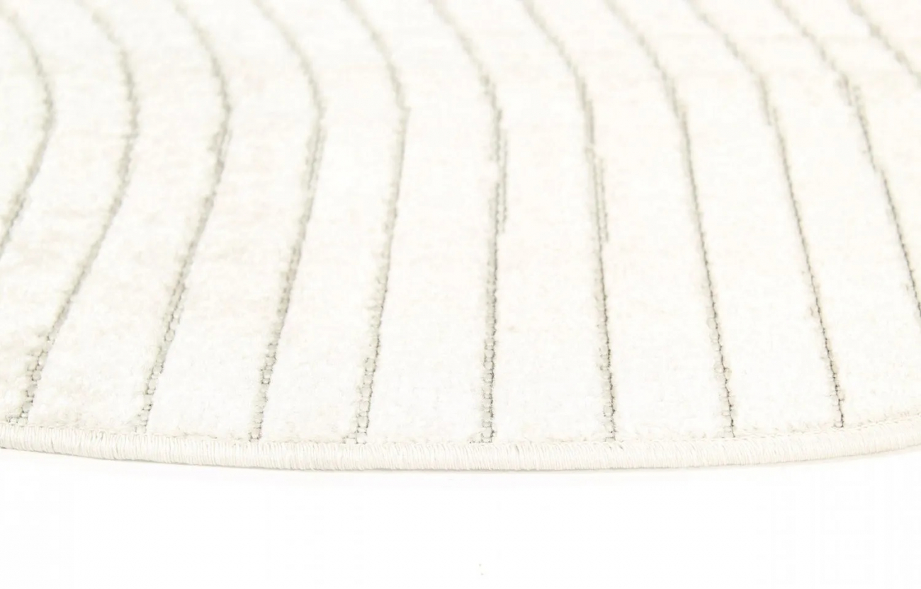 Rund Tæppe 'Devon' 120cm - Cream