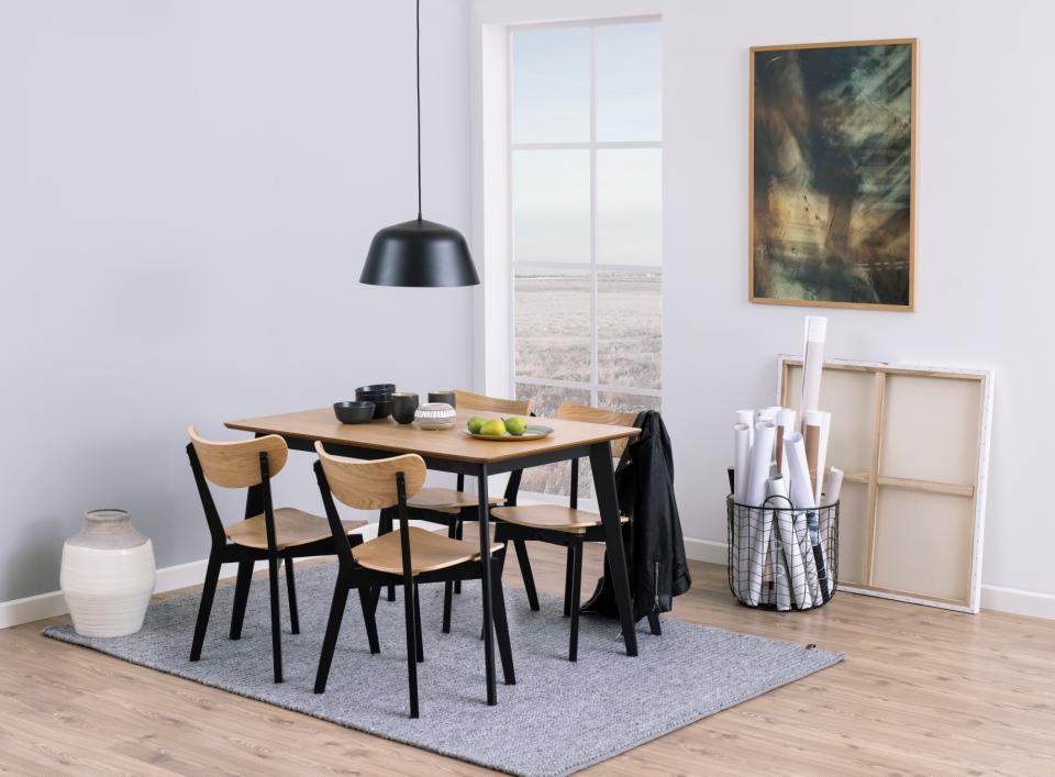 Spisebord 'Varberg' - Sort/Natur