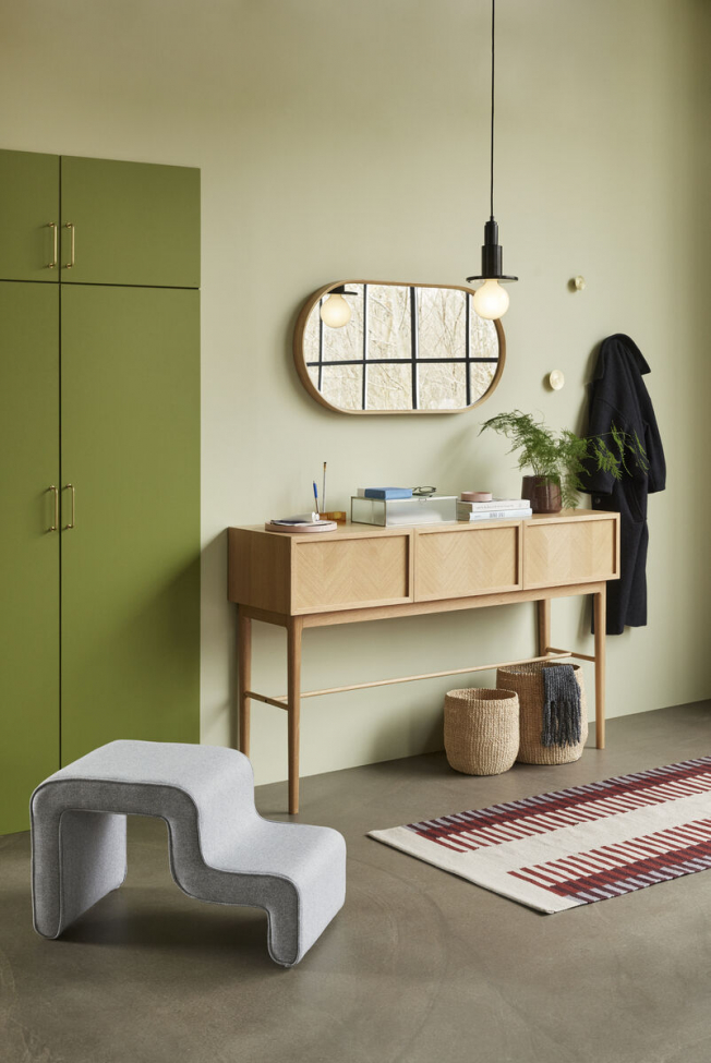 Sidebord 'Herringbone' - Eg