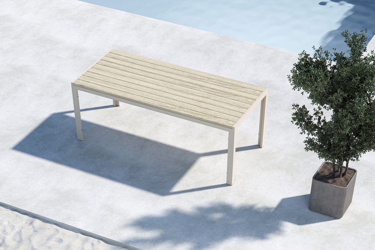 Spisebord 'Mirko' 205x74cm - Beige