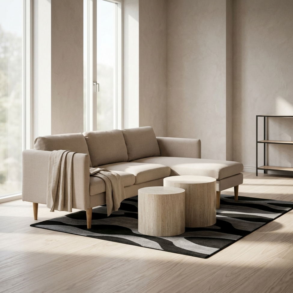 Sofabord 'Ponza' 2 dele - Beige