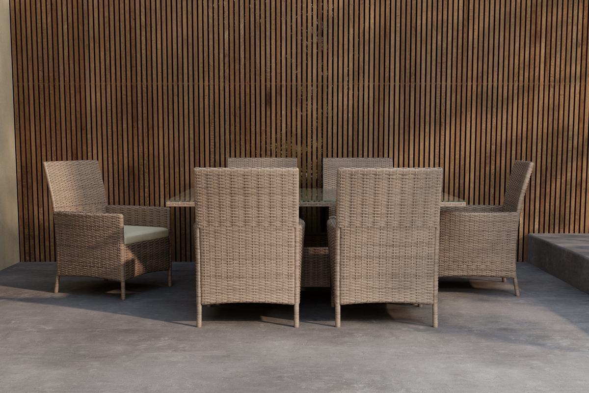 Spisesæt 'Lefkas' – brun