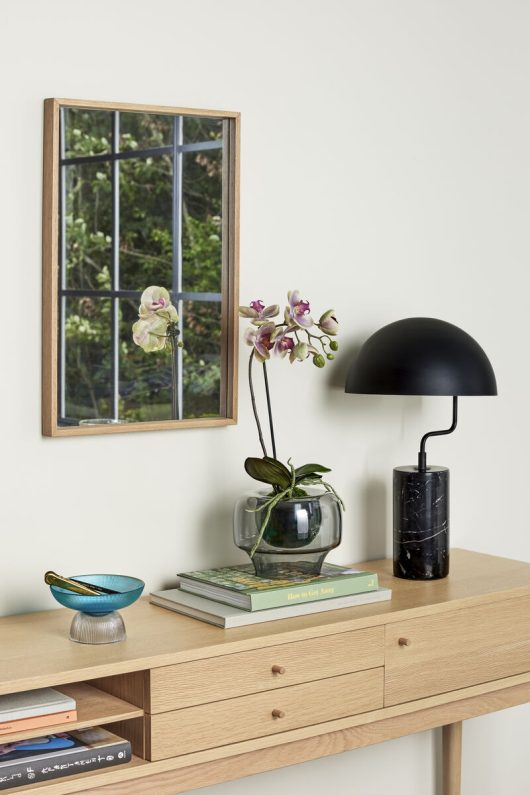 Bordlampe 'Marble' - Sort/Marmor