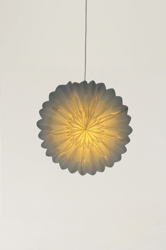 Adventsstjerne 'Lotus' 45cm - Hvid