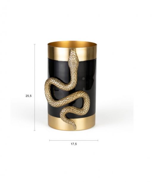 Vase 'Snake' - Guld/Sort