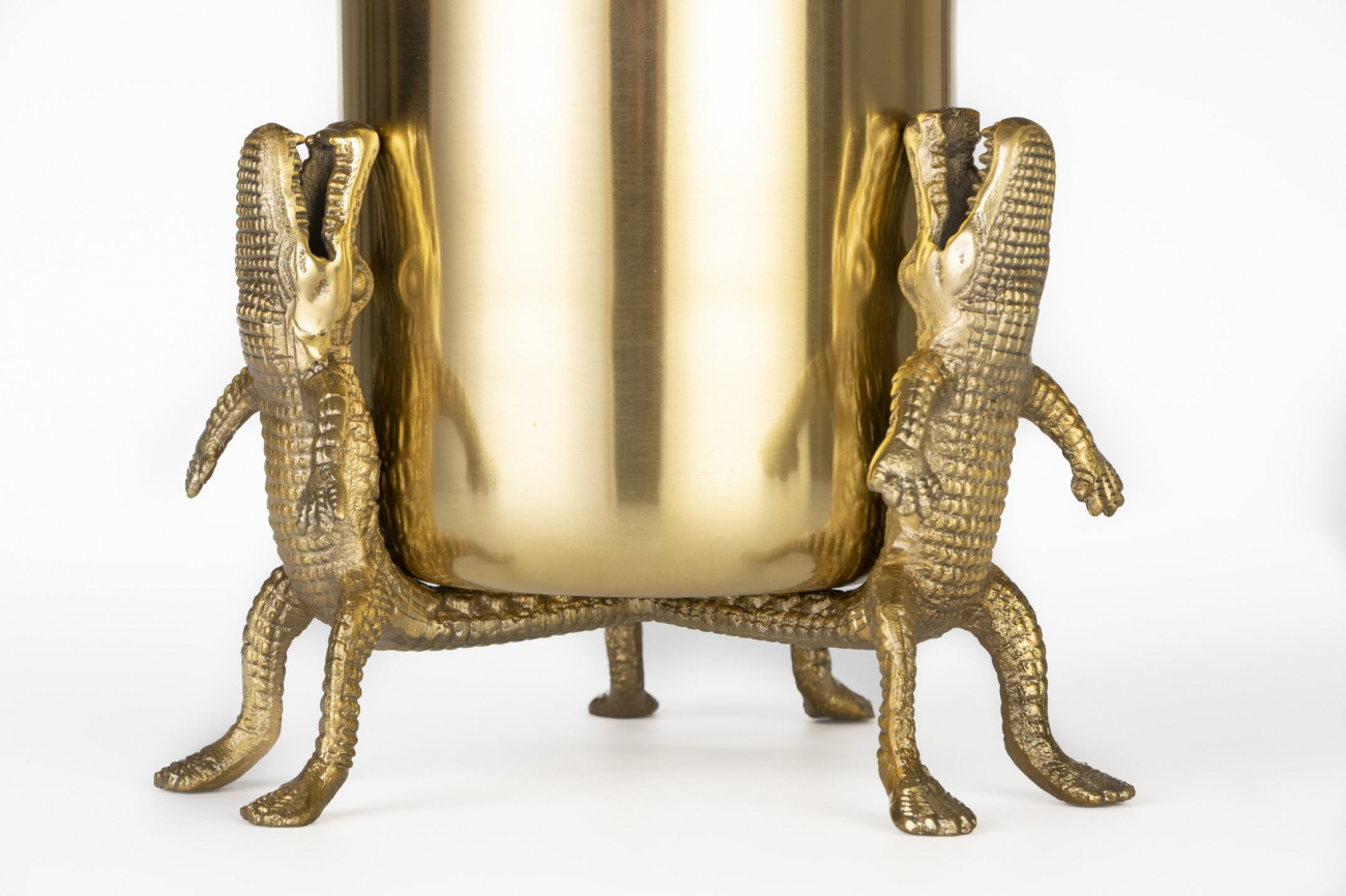 Vase 'Crocodile' M - Messing
