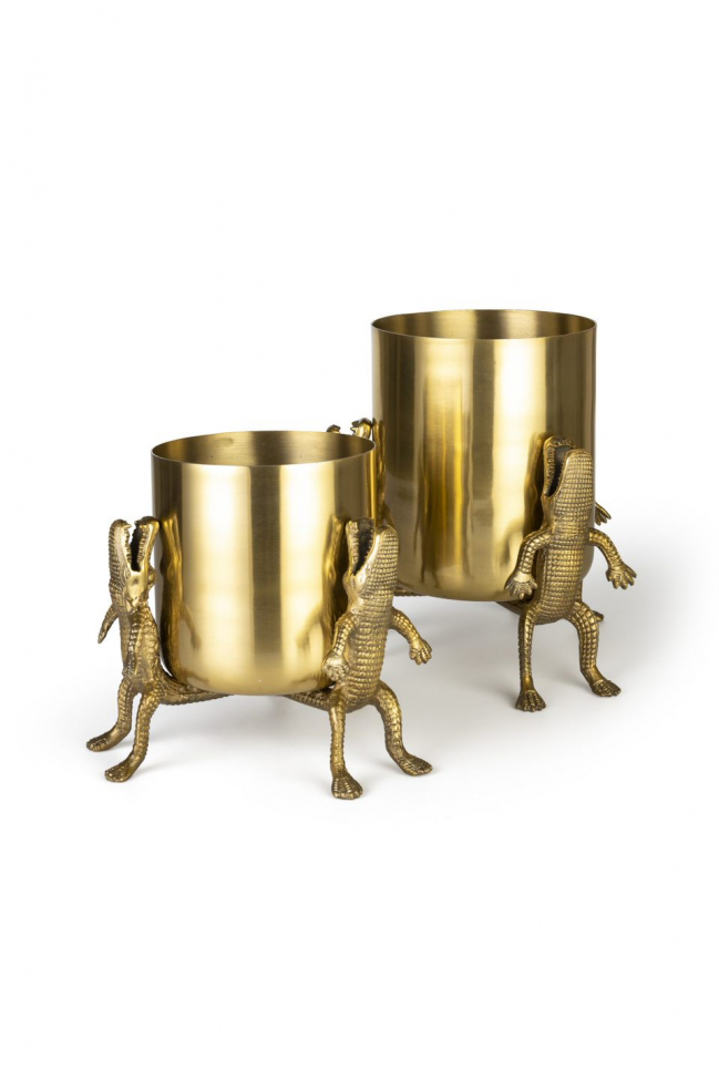 Vase 'Crocodile' L - Messing