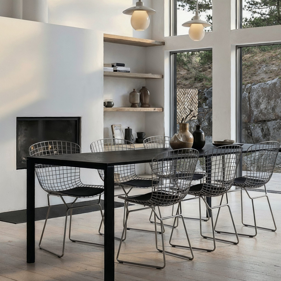 Stol 'Bertoia' - Sølv/Grå