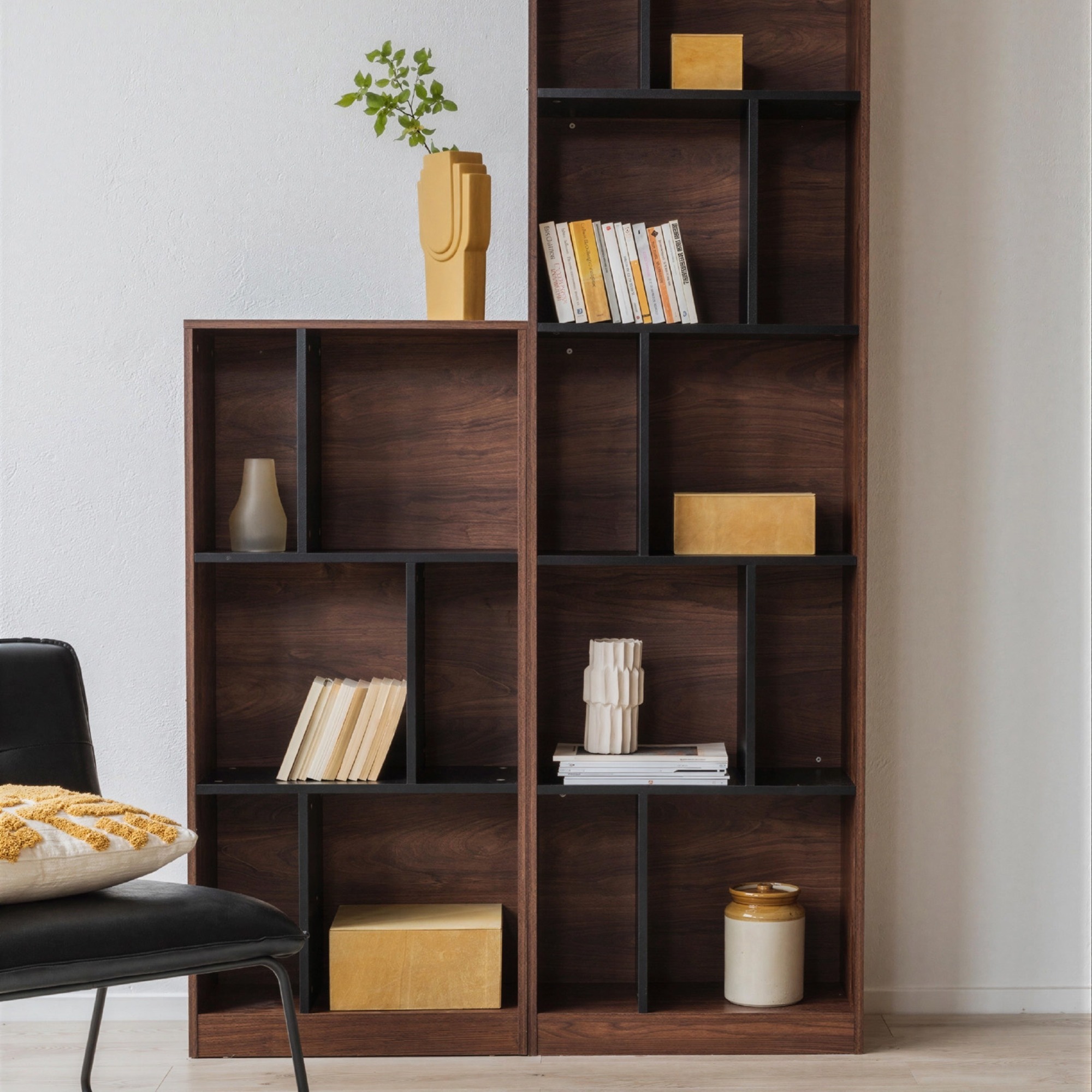 Bogreol 'Colin' 60x129 - Valn&oslash;d/Sort
