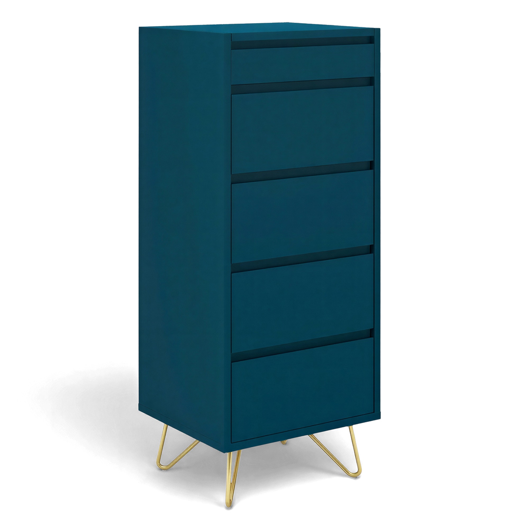 Kommode 'Elle' 45x110 - Turkis/Messing