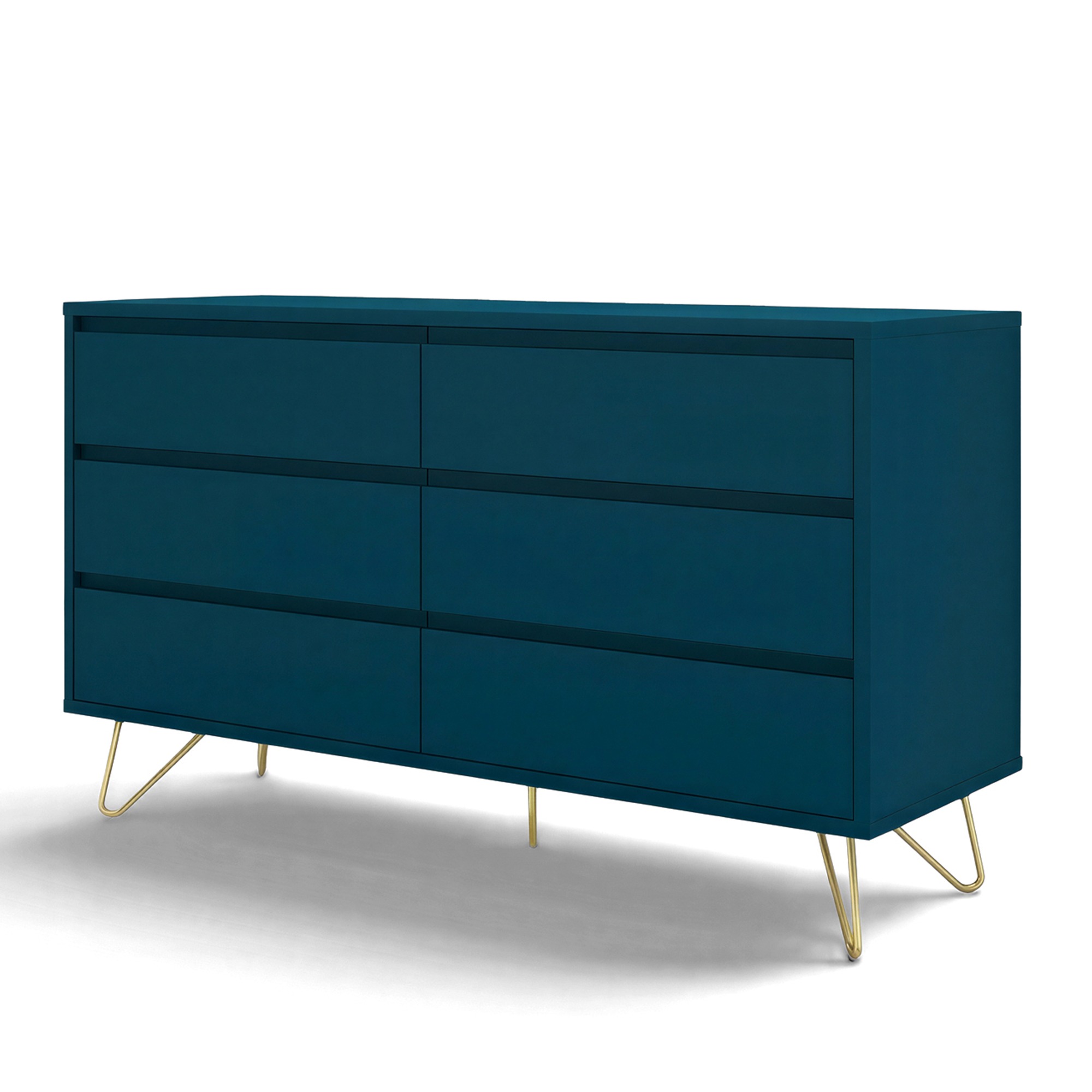Kommode 'Elle' 120x70 - Turkis/Messing