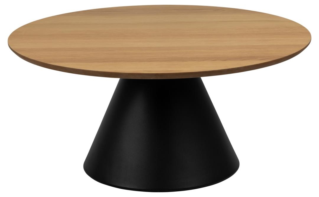 Sofabord 'Soli' 85cm - Natur/Sort