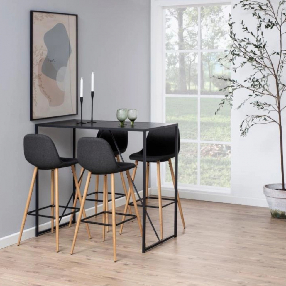 Barstol 'Soller' - Natur/Mørkegrå