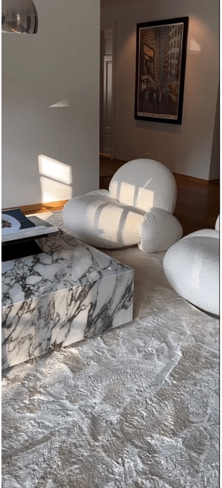 Gulvtæppe 'Aranga Super Soft' - Beige