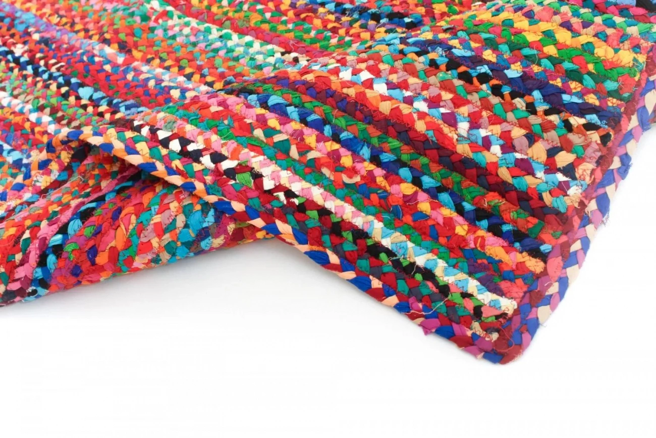 Kludetæppe 'Flätan' - Multi