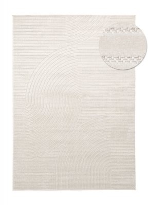 Tæppe 'Shaggy Indoor-Outdoor' - Cream