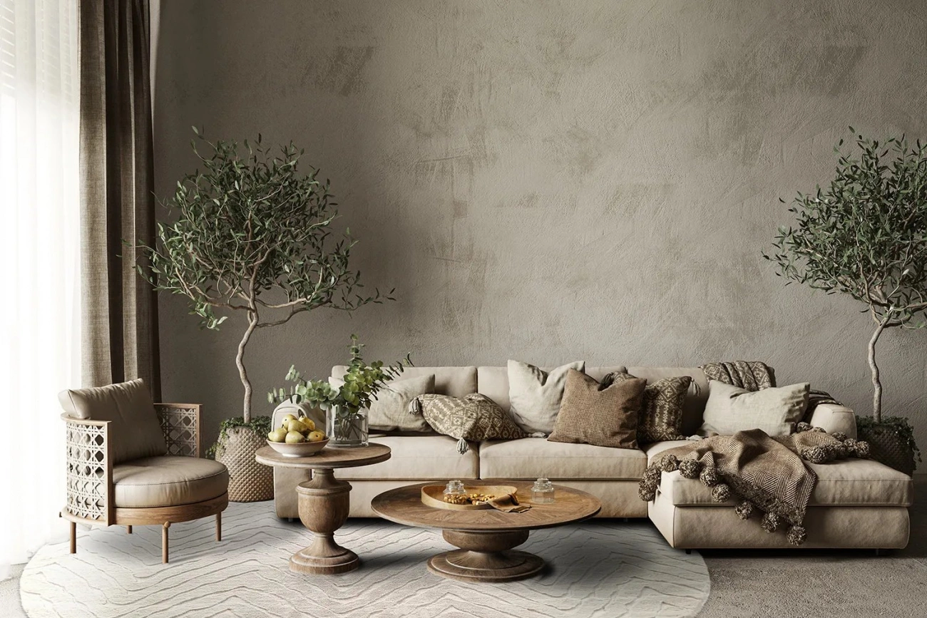 Rundt tæppe 'Wren' - Hvid